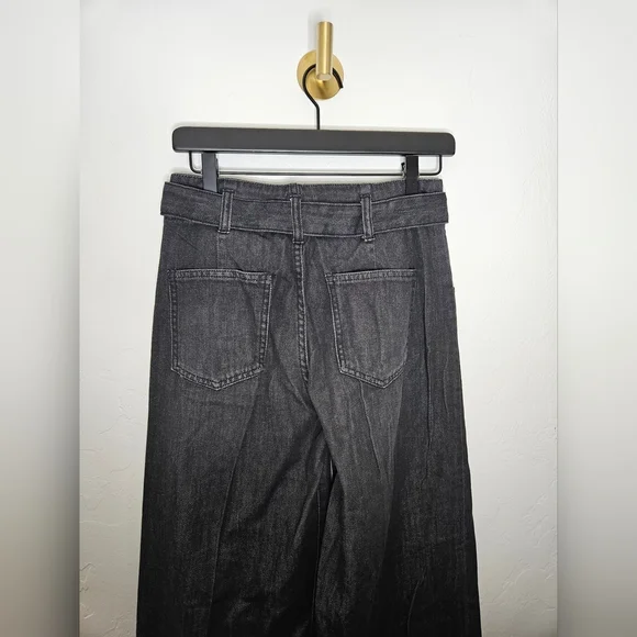 OAT New York Wide Leg Jean in Washed Black Size 26 - Picture 5 of 6